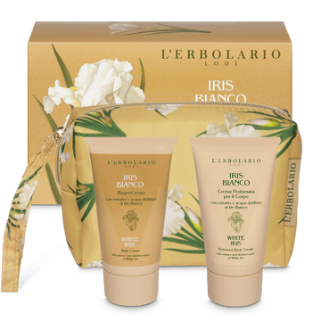 L' Erbolario White Iris Beauty Pochette Bocciolo Bagno Cream 75ml + Corpo Cream 75ml