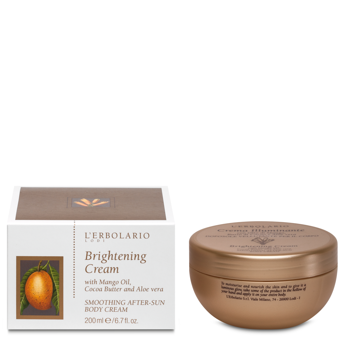 L'Erbolario Crema Illuminante Doposole After Sun Κρέμα Σώματος 200ml