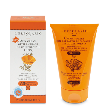 L'Erbolario Extract of Californian Poppy Sun Αντηλιακή Κρέμα Σώματος SPF50 125ml