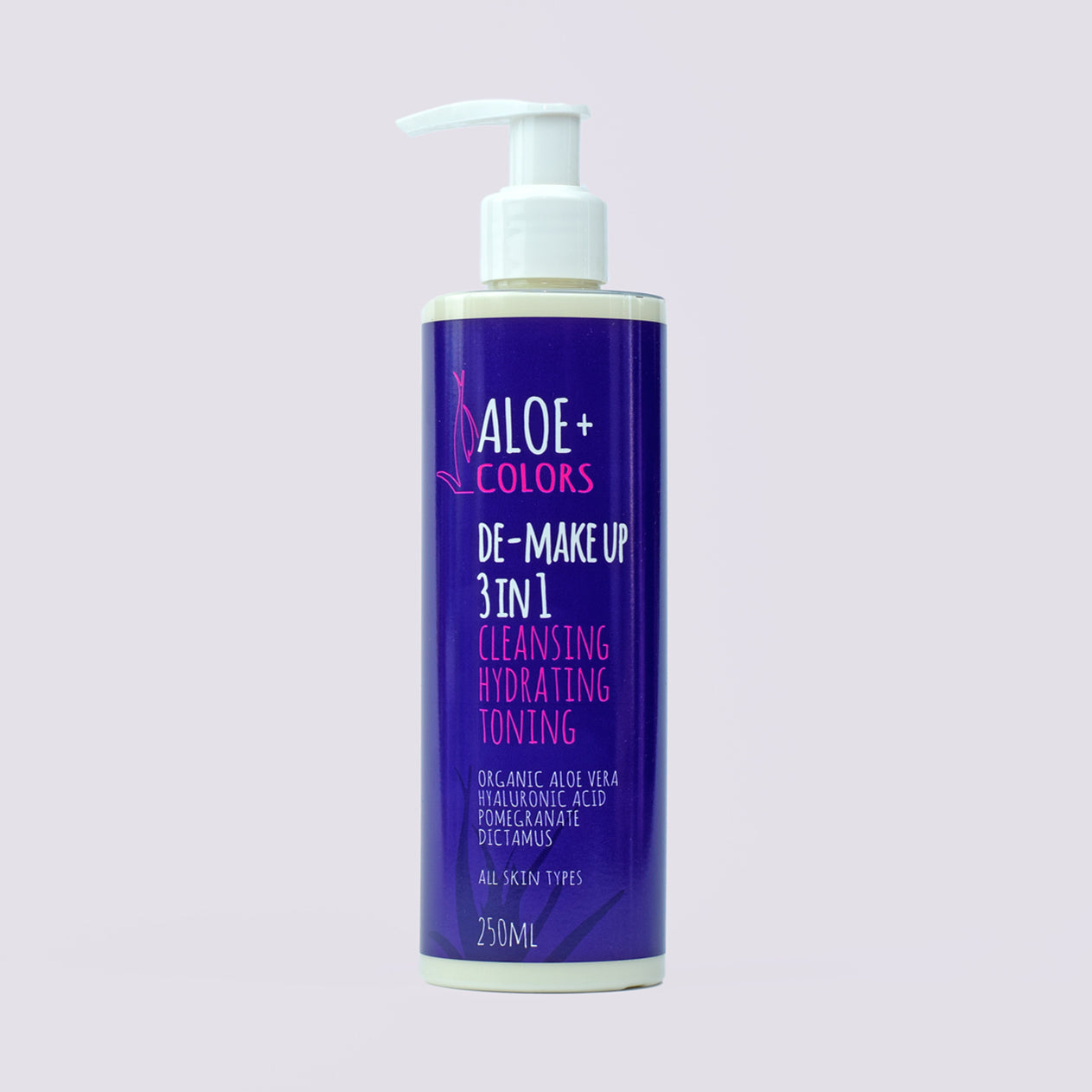 Aloe+ Colors De-Make Up 3 In 1 Γαλάκτωμα Ντεμακιγιάζ για Ευαίσθητη Επιδερμίδα 250ml