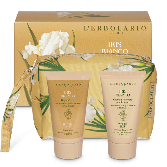 L' Erbolario White Iris Beauty Pochette Bocciolo Bagno Cream 75ml + Corpo Cream 75ml