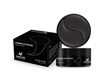 Anaplasis Hydrogel Anti-Age & Shine Black Black Eye Patches για Αντιγήρανση με Πεπτίδια 60τμχ