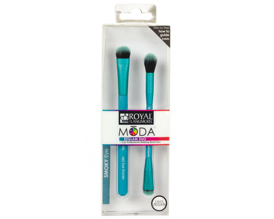 EZGLAM DUO SMOKY EYE BRUSH KIT MODA ROYAL BRUSH