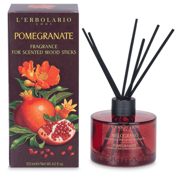 L' Erbolario Melograno-Pomegranate Fragrance For Scented Wood Sticks, 125ml