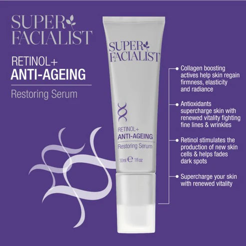 Super Facialist Retinol+ Anti-Ageing Restoring Αντιγηραντικό Serum Προσώπου με Ρετινόλη 30ml
